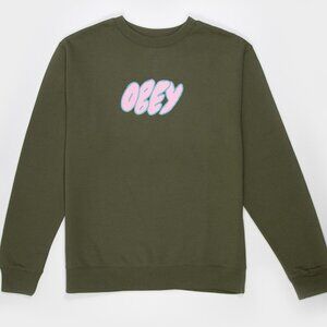OBEY Bubble Type Mens Crewneck Sweatshirt NWT Medium